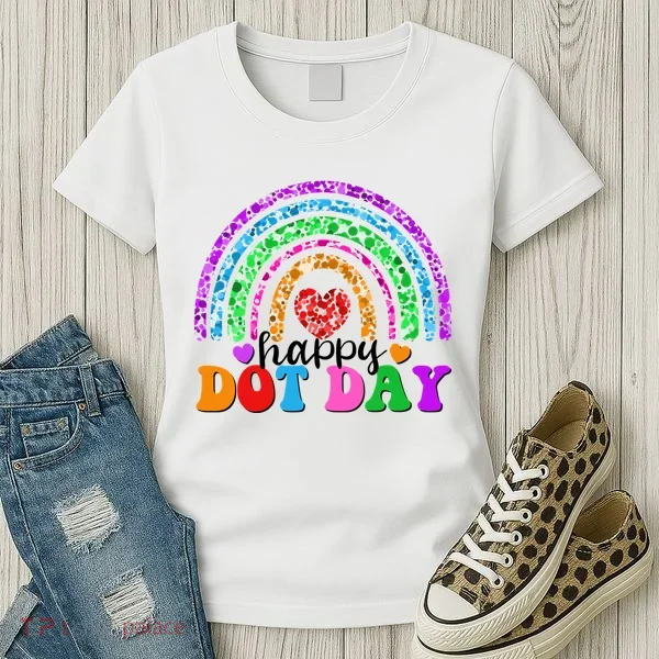 Cute Happy Dot Day Polka Dots Women's T-Shirt