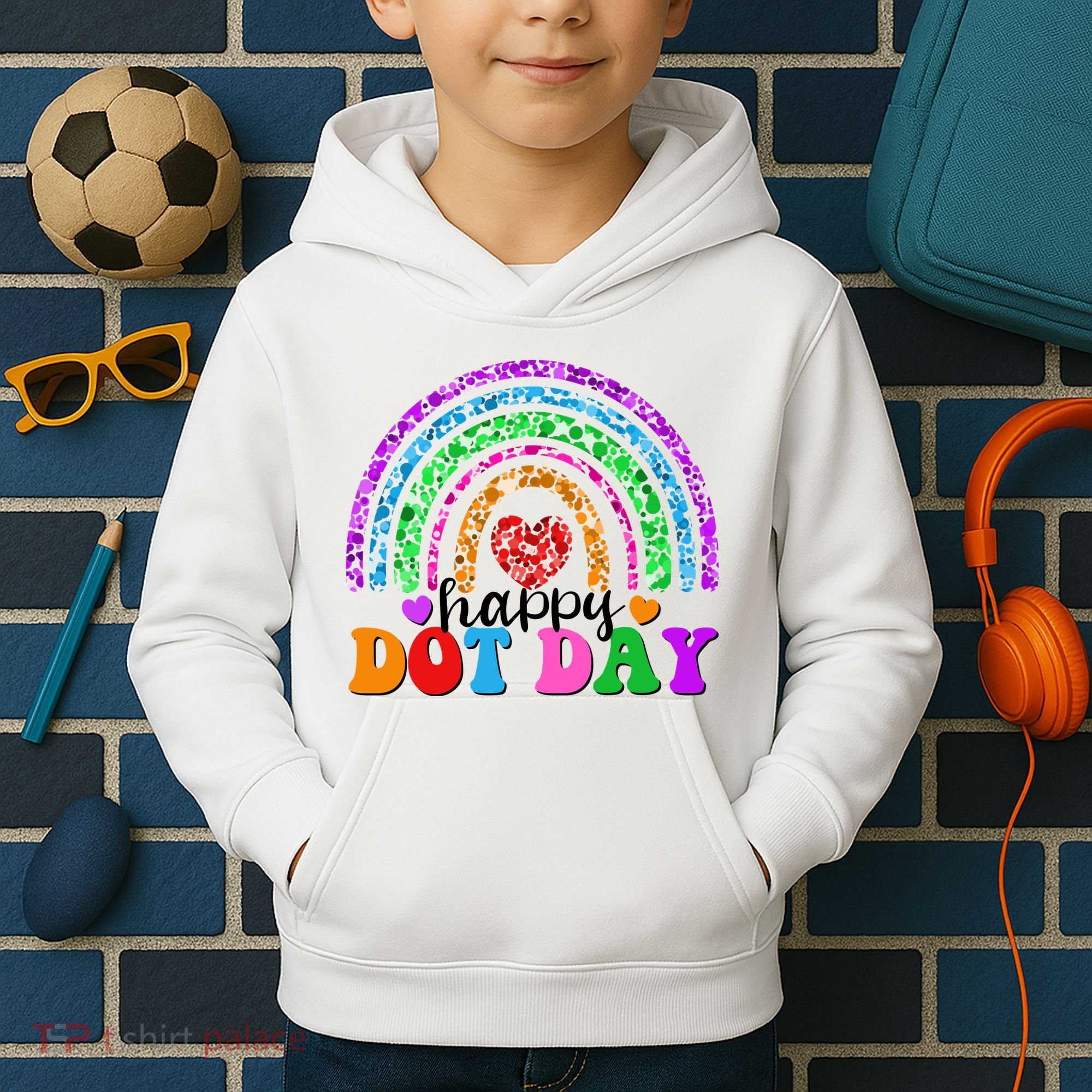 Cute Happy Dot Day Polka Dots Kids Hoodie