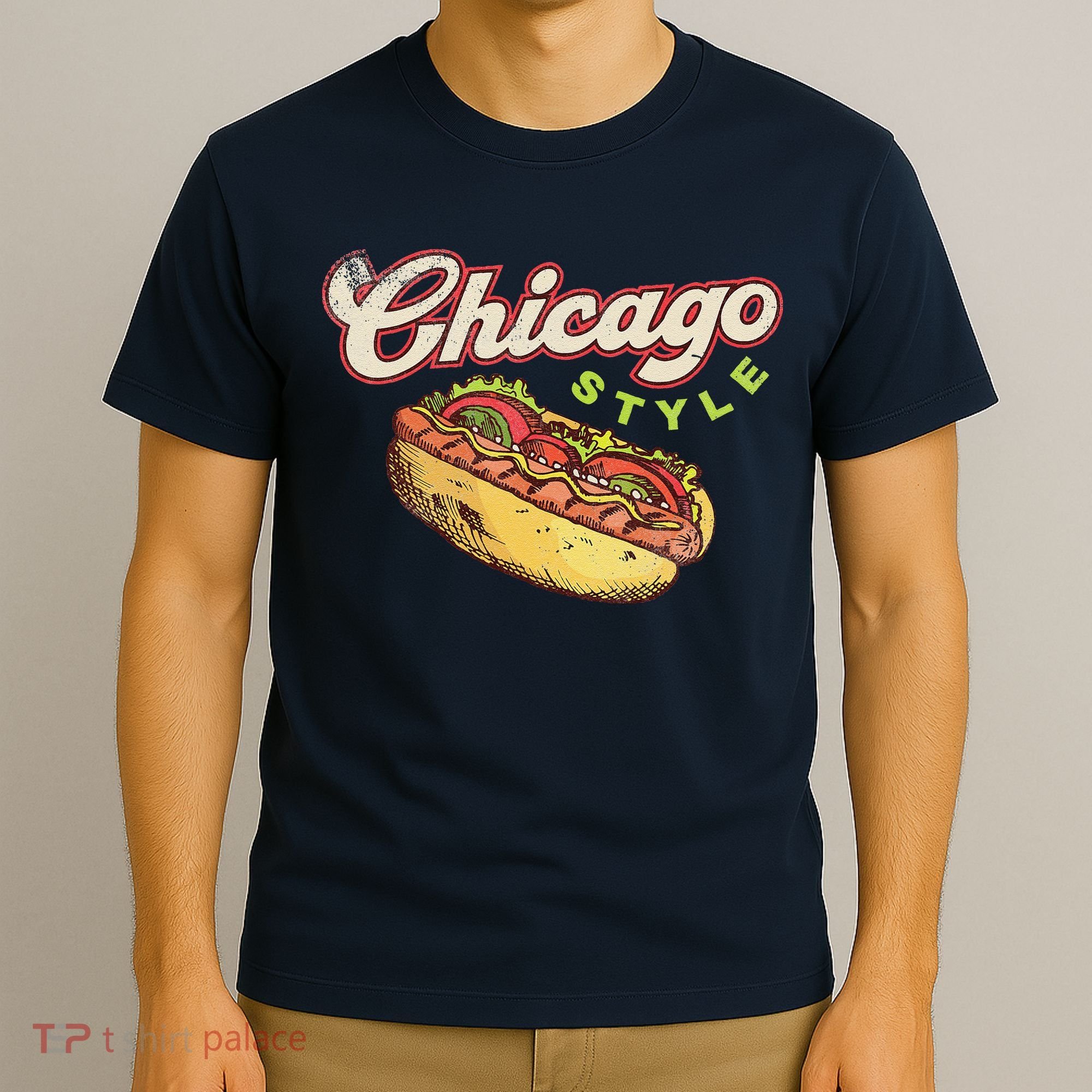 Chicago Hot Dog Hotdog Tourist Summer Souvenir Travel T-Shirt
