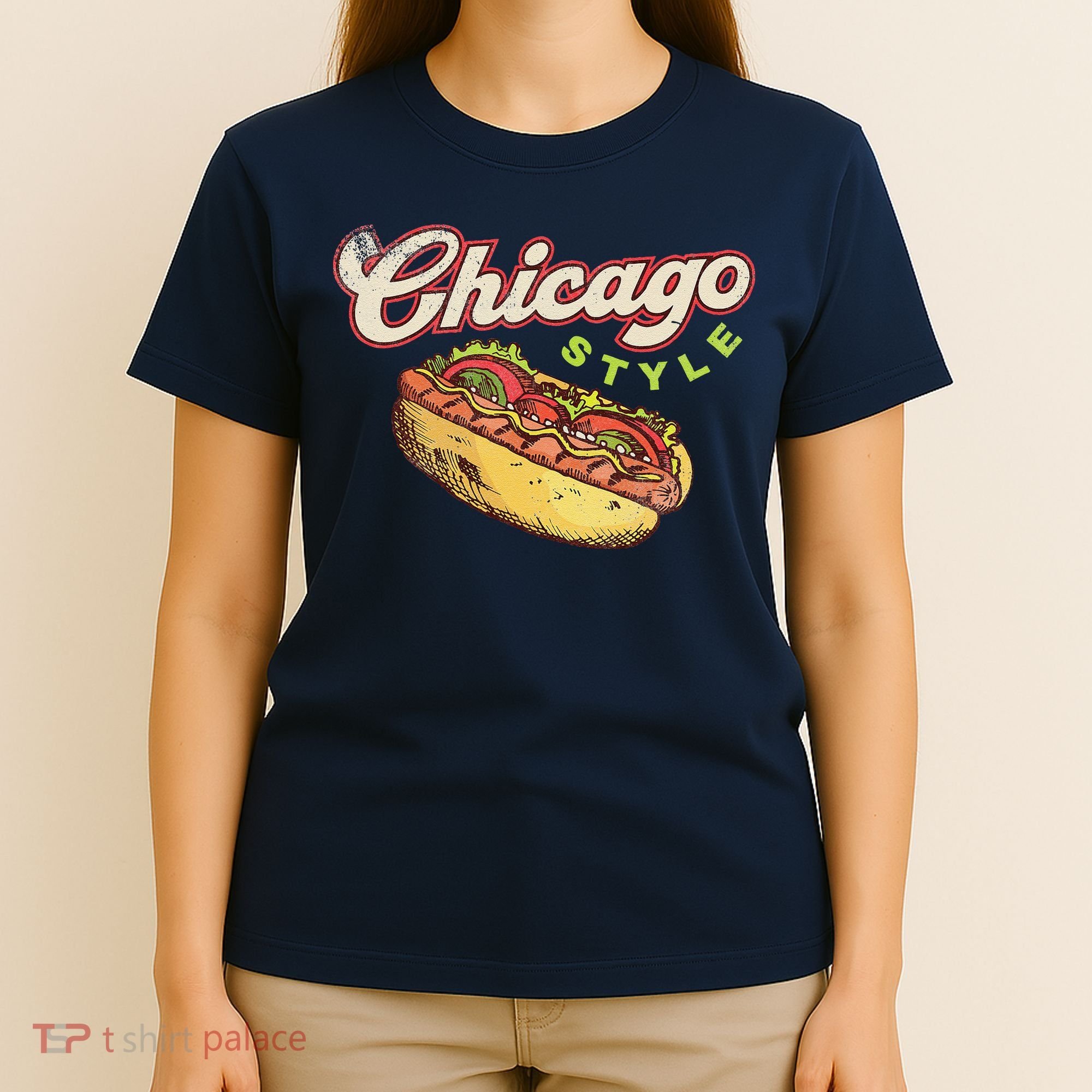 Chicago Hot Dog Hotdog Tourist Summer Souvenir Travel T-Shirt