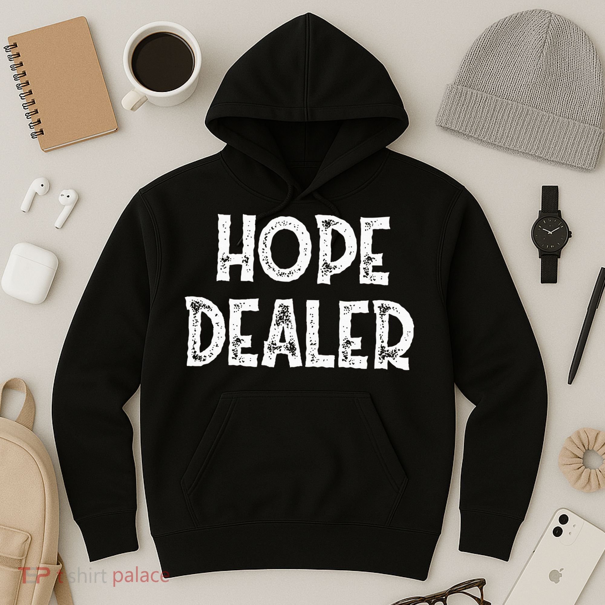 Cute Hope Dealer Uplifting Graphic Positive Hoodie