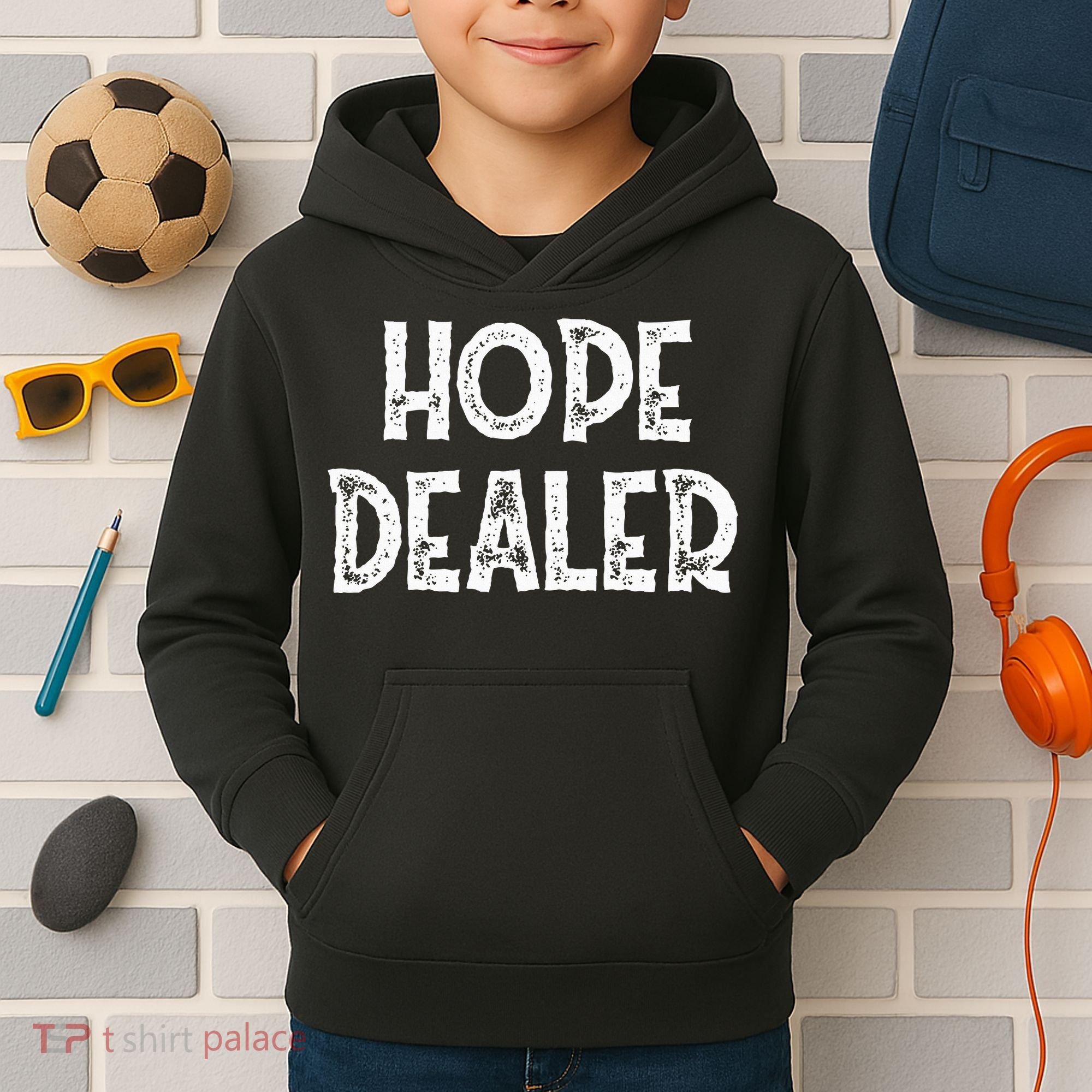 Cute Hope Dealer Uplifting Graphic Positive Kids Hoodie