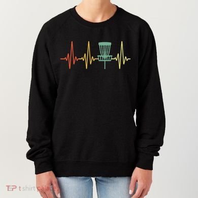 Cool Heartbeat Disc Golf Lovers with Flying Disc Women's Sweatshirt