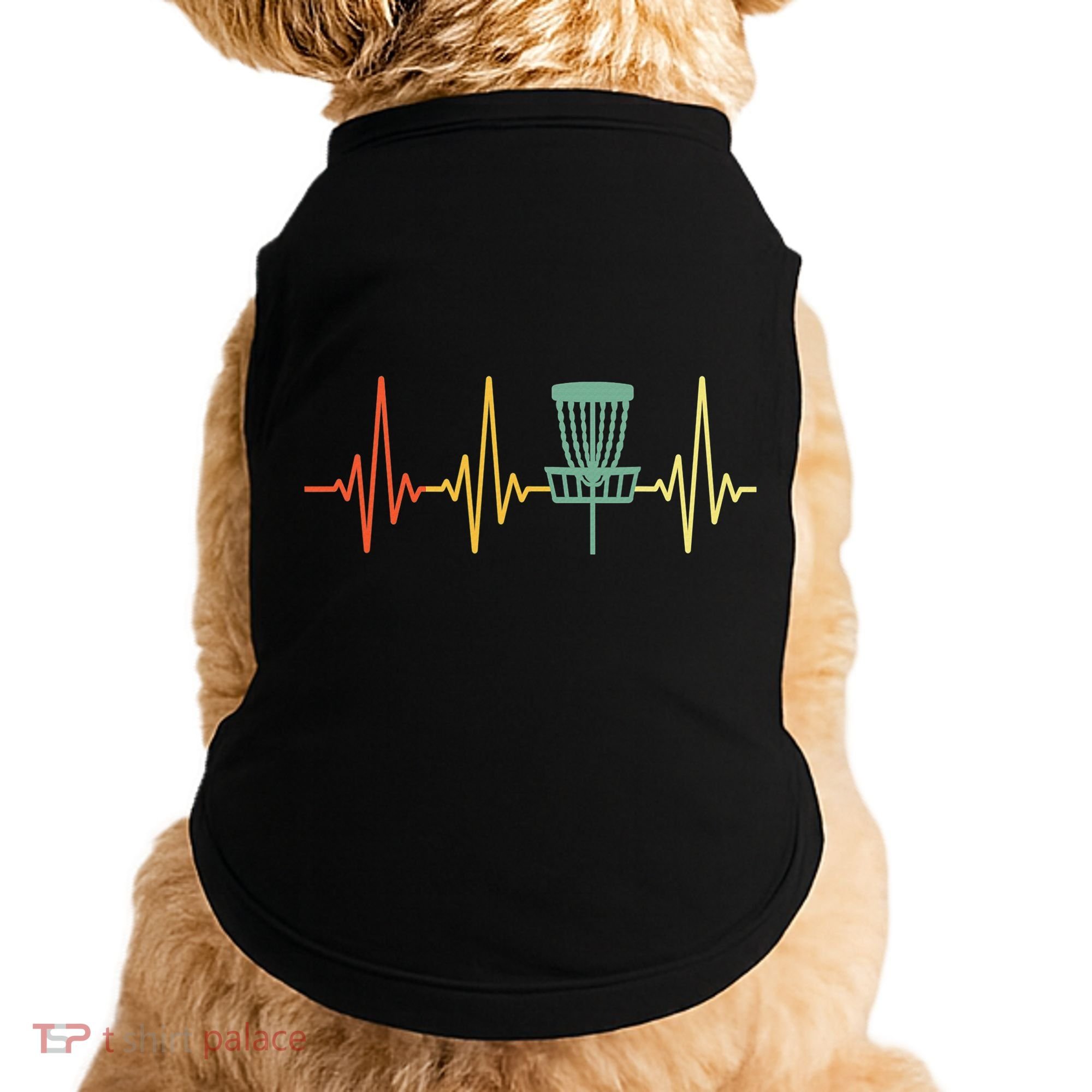 Cool Heartbeat Disc Golf Lovers with Flying Disc Doggie Tank