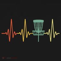 Cool Heartbeat Disc Golf Lovers with Flying Disc Long Sleeve Shirt thumb 2
