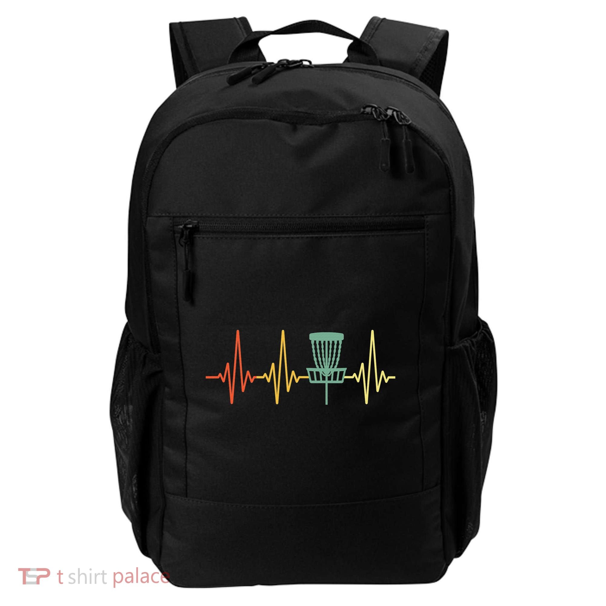 Cool Heartbeat Disc Golf Lovers with Flying Disc Backpack
