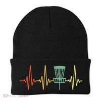 Cool Heartbeat Disc Golf Lovers with Flying Disc Beanie thumb 0