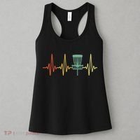 Cool Heartbeat Disc Golf Lovers with Flying Disc Women's Tank Top thumb 3