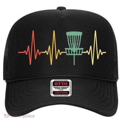 Cool Heartbeat Disc Golf Lovers with Flying Disc Hat