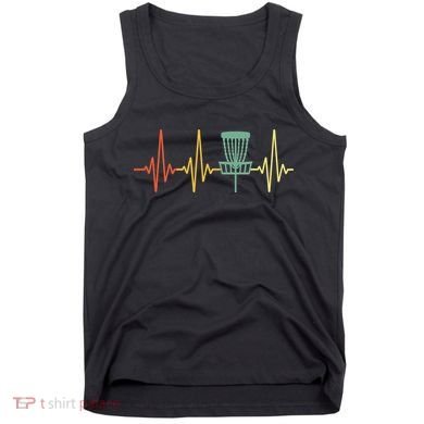 Cool Heartbeat Disc Golf Lovers with Flying Disc Tank Top