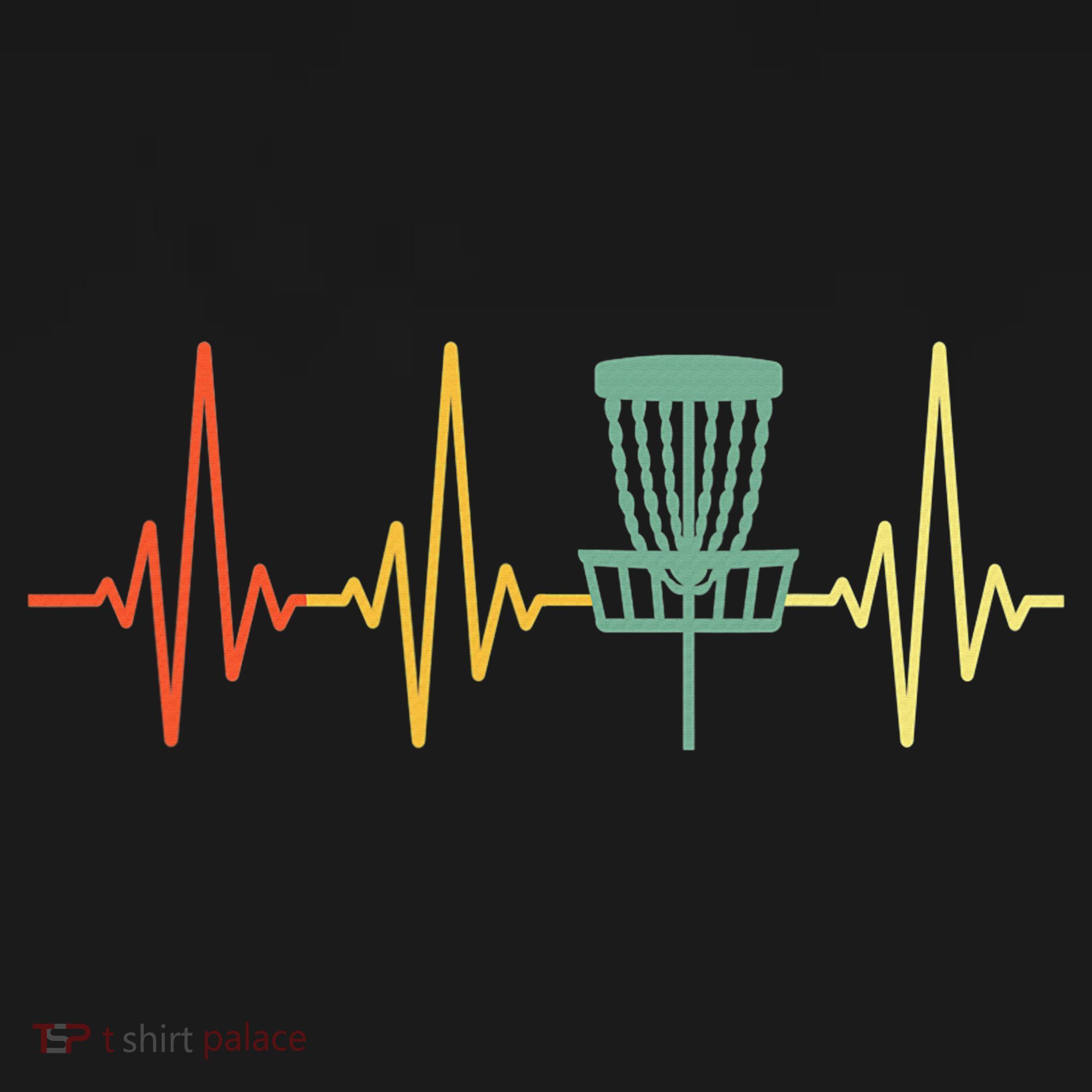 Cool Heartbeat Disc Golf Lovers with Flying Disc Tank Top