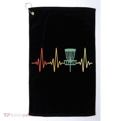 Cool Heartbeat Disc Golf Lovers with Flying Disc Golf Towel