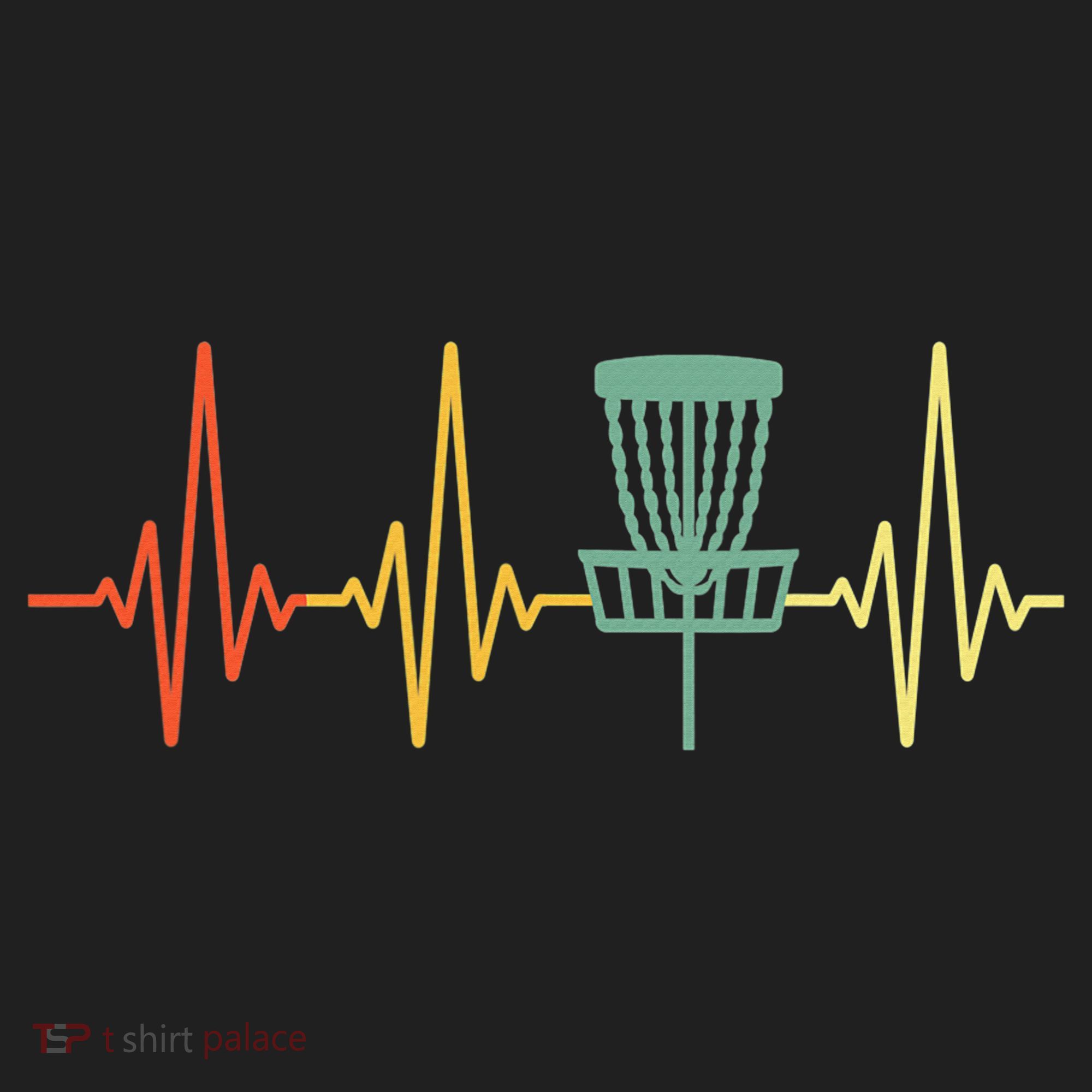 Cool Heartbeat Disc Golf Lovers with Flying Disc Golf Towel