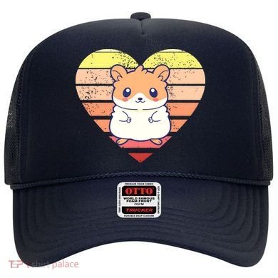 Cute Hamster Design Retro Heart Shape Vintage Hat