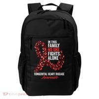 Congenital Heart Disease Awareness Month Red Ribbon Gift Backpack thumb 0