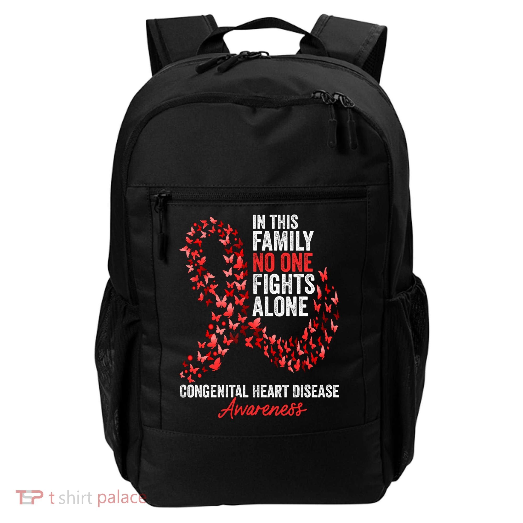 Congenital Heart Disease Awareness Month Red Ribbon Gift Backpack