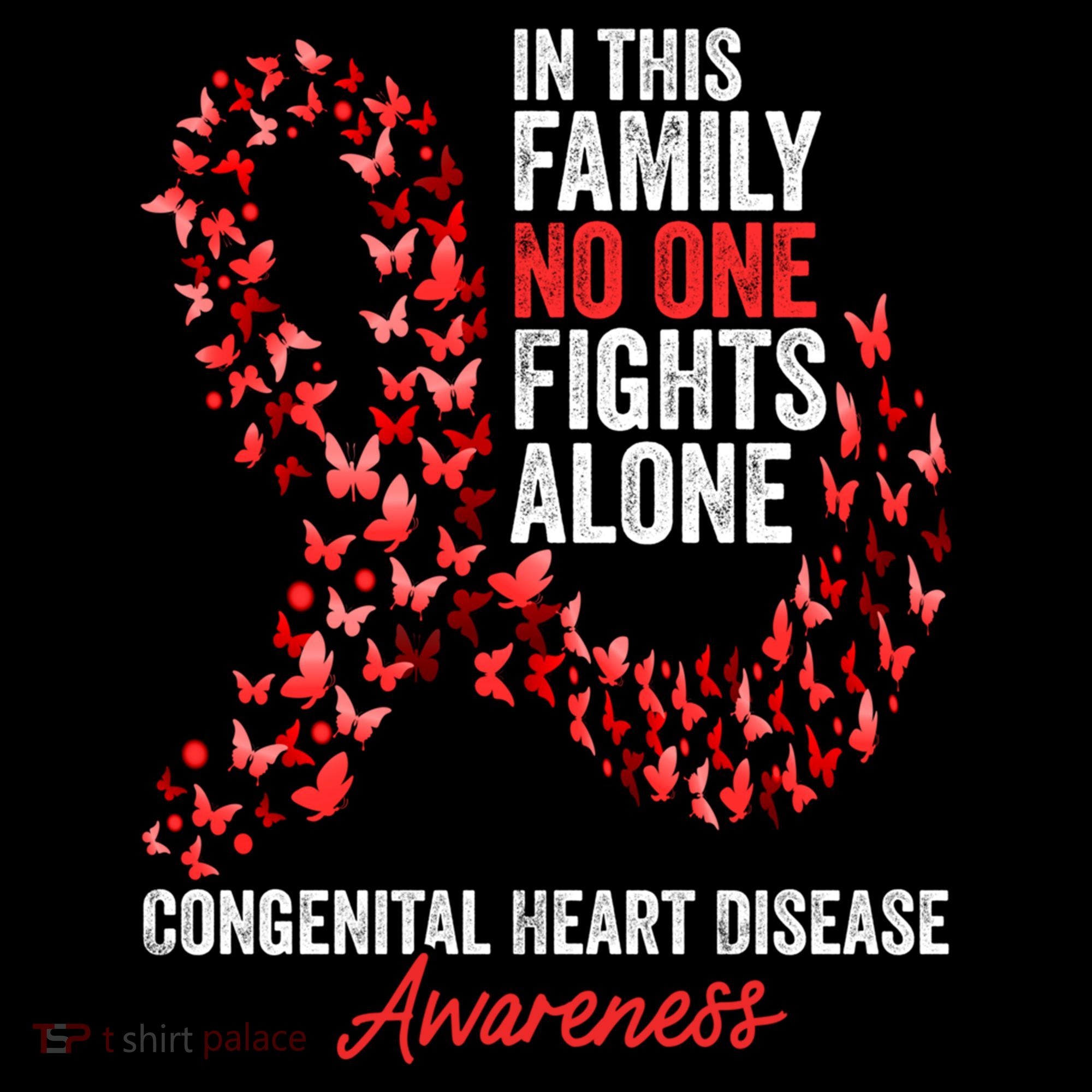 Congenital Heart Disease Awareness Month Red Ribbon Gift Coffee Mug