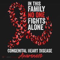 Congenital Heart Disease Awareness Month Red Ribbon Gift Women's Hoodie thumb 2