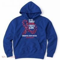 Congenital Heart Disease Awareness Month Red Ribbon Gift Hoodie thumb 0
