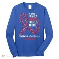 Congenital Heart Disease Awareness Month Red Ribbon Gift Long Sleeve Shirt thumb 0