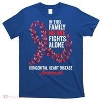 Congenital Heart Disease Awareness Month Red Ribbon Gift T-Shirt thumb 0