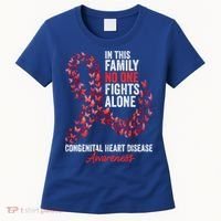 Congenital Heart Disease Awareness Month Red Ribbon Gift Women's T-Shirt thumb 0