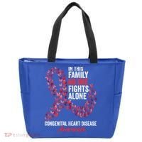 Congenital Heart Disease Awareness Month Red Ribbon Gift Tote Bag thumb 0