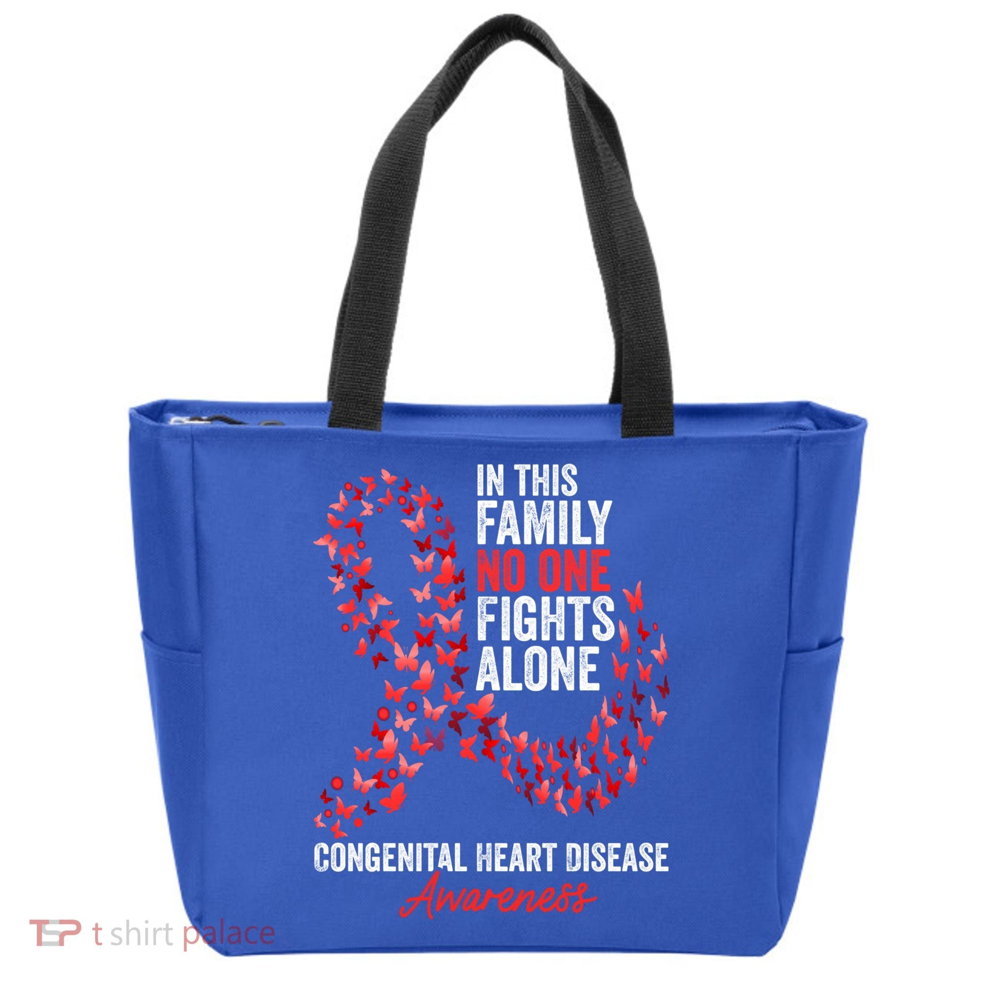 Congenital Heart Disease Awareness Month Red Ribbon Gift Tote Bag