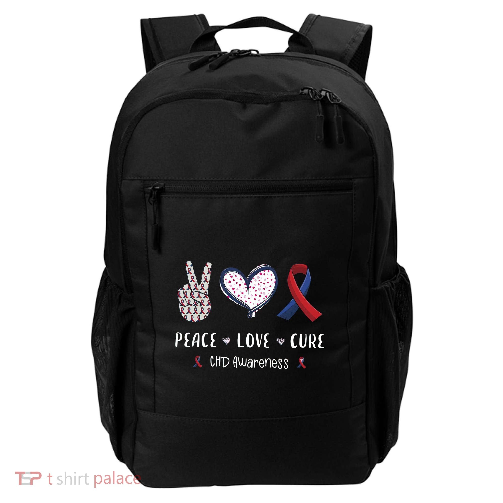 Coronary Heart Disease Ribbon Chd Awareness Month Gift Backpack