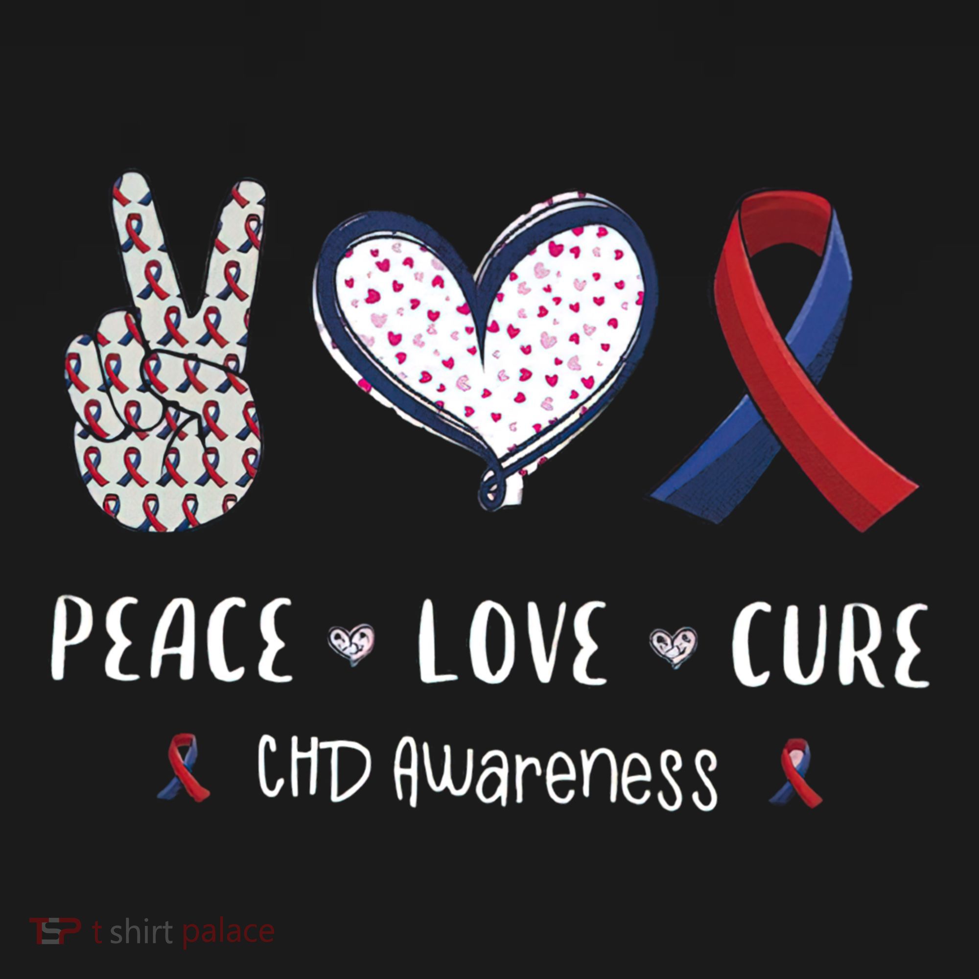 Coronary Heart Disease Ribbon Chd Awareness Month Gift Women's Hoodie