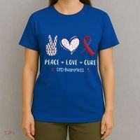 Coronary Heart Disease Ribbon Chd Awareness Month Gift T-Shirt thumb 4