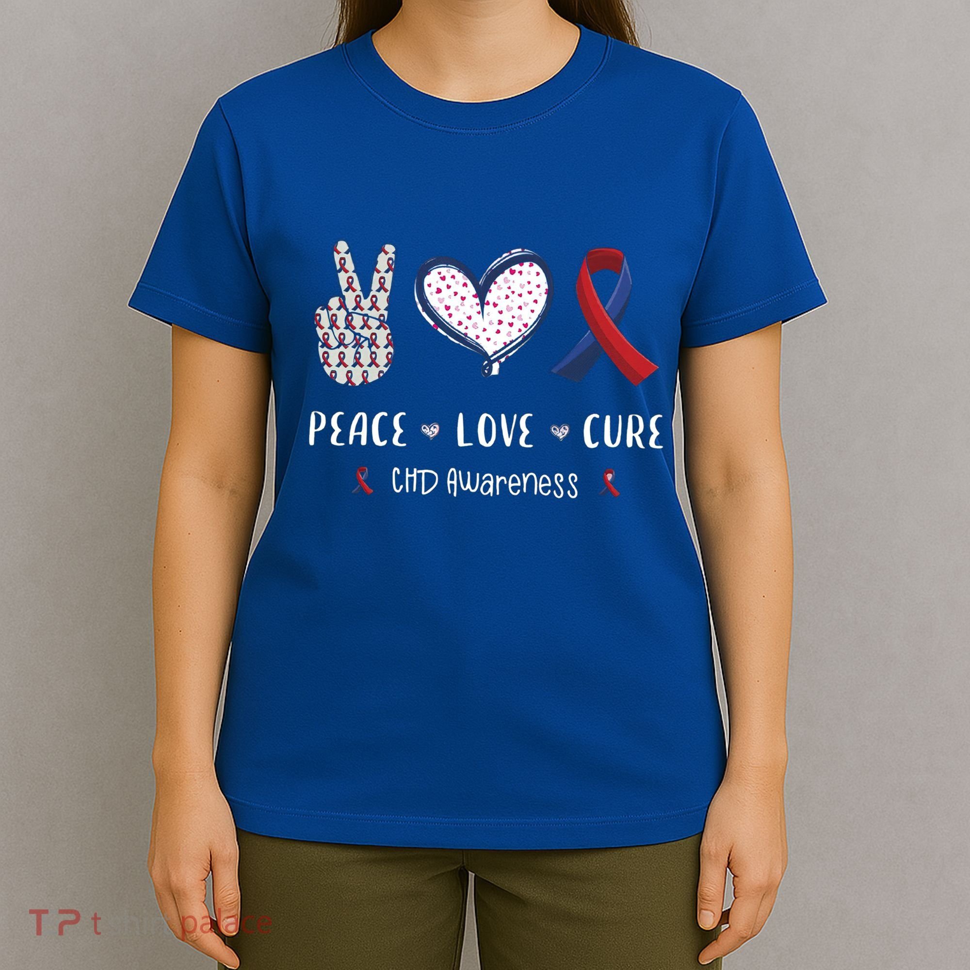 Coronary Heart Disease Ribbon Chd Awareness Month Gift T-Shirt