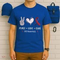 Coronary Heart Disease Ribbon Chd Awareness Month Gift T-Shirt thumb 6