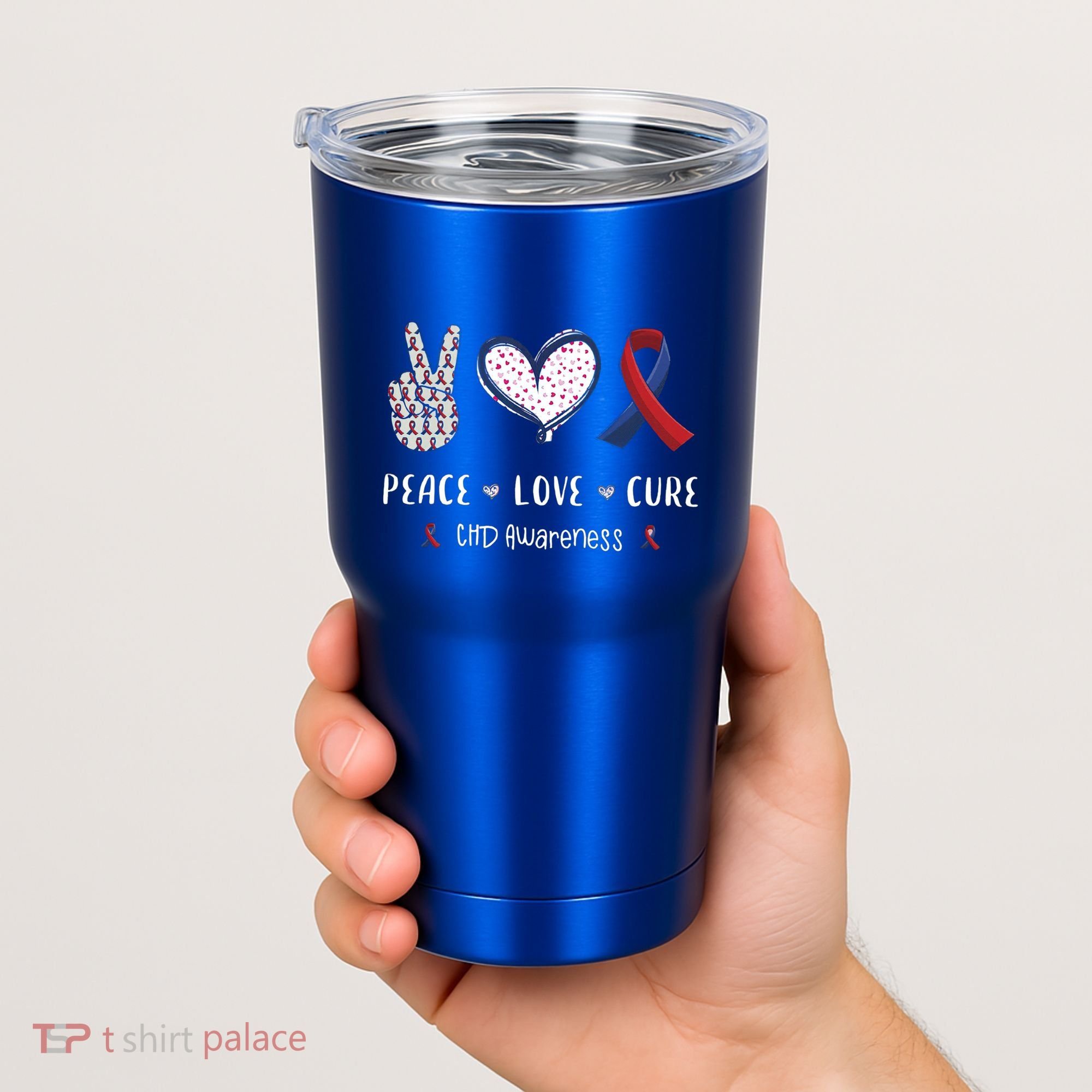 Coronary Heart Disease Ribbon Chd Awareness Month Gift Tumbler