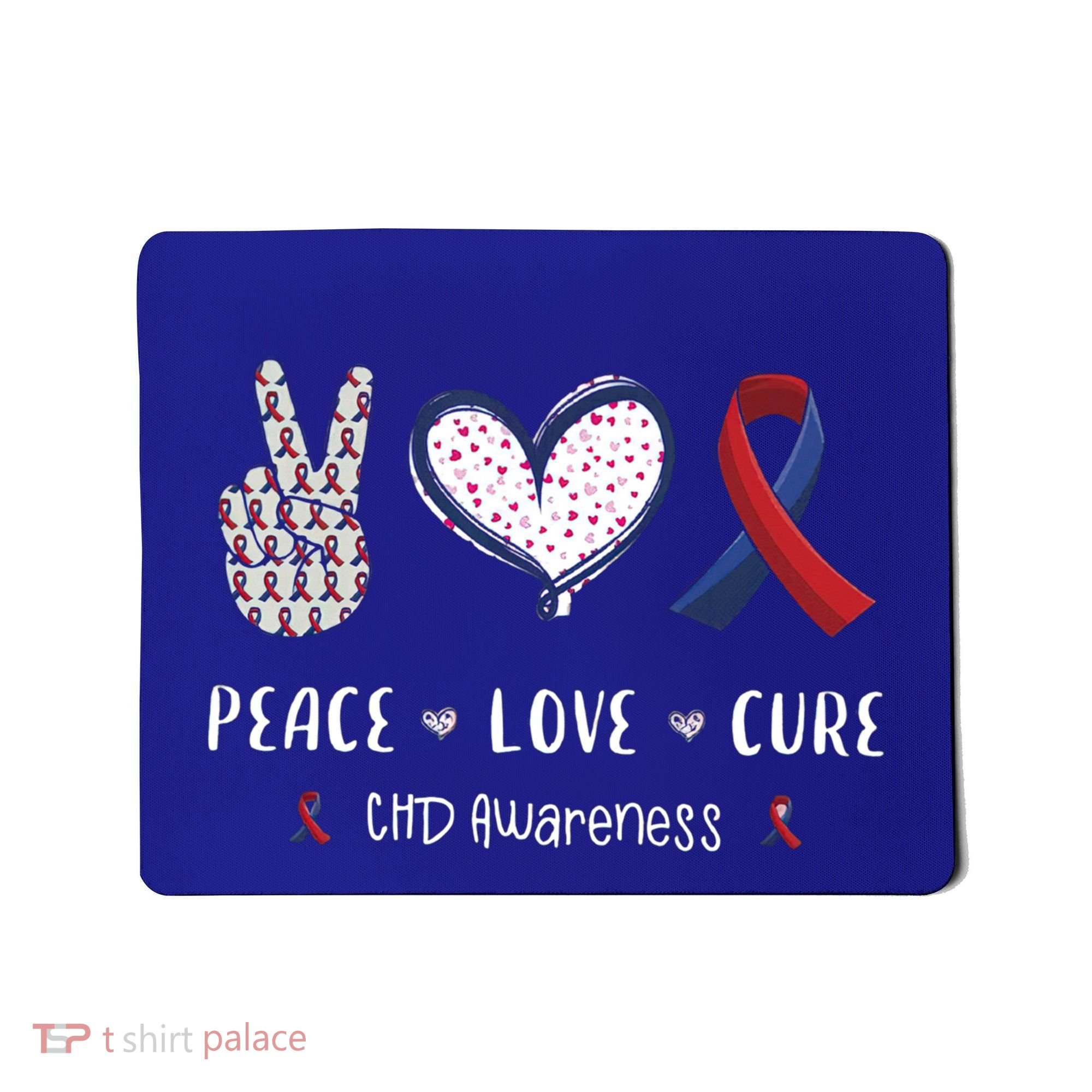 Coronary Heart Disease Ribbon Chd Awareness Month Gift Mousepad