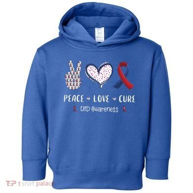 Coronary Heart Disease Ribbon Chd Awareness Month Gift Toddler Hoodie