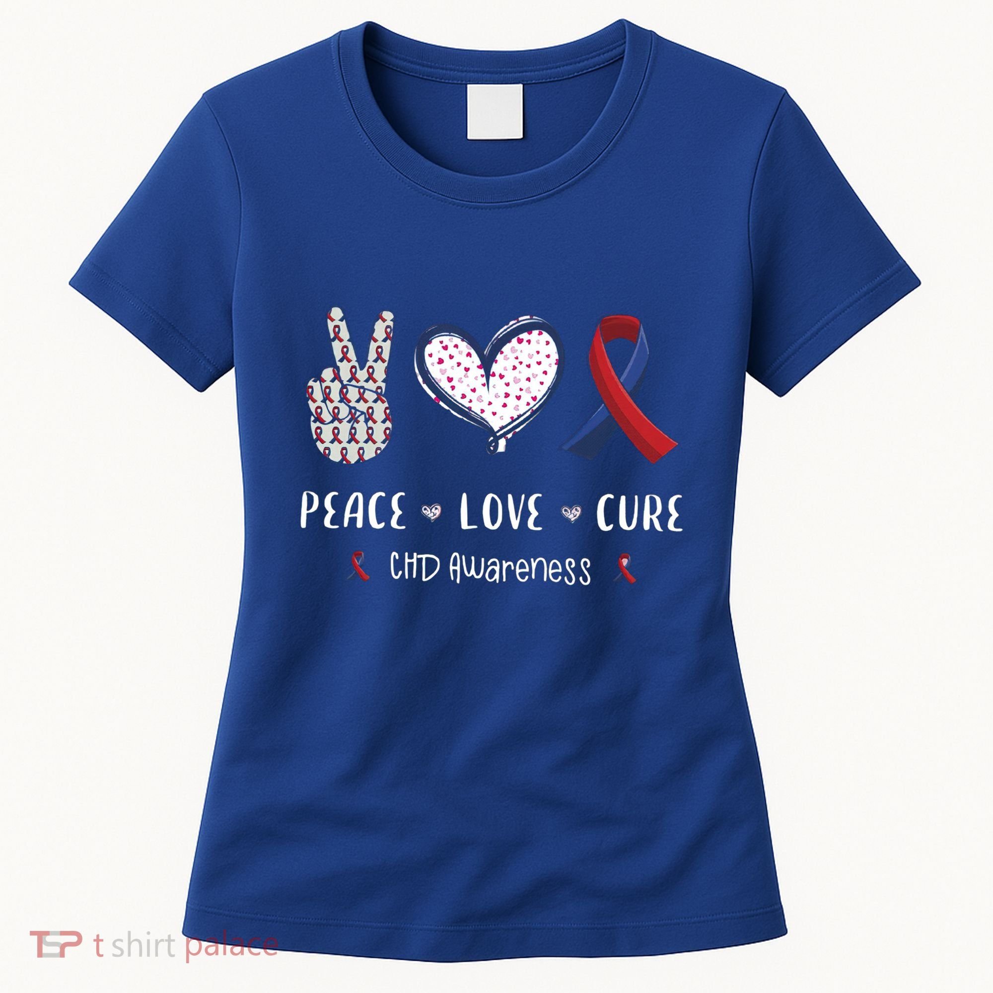 Coronary Heart Disease Ribbon Chd Awareness Month Gift Women's T-Shirt