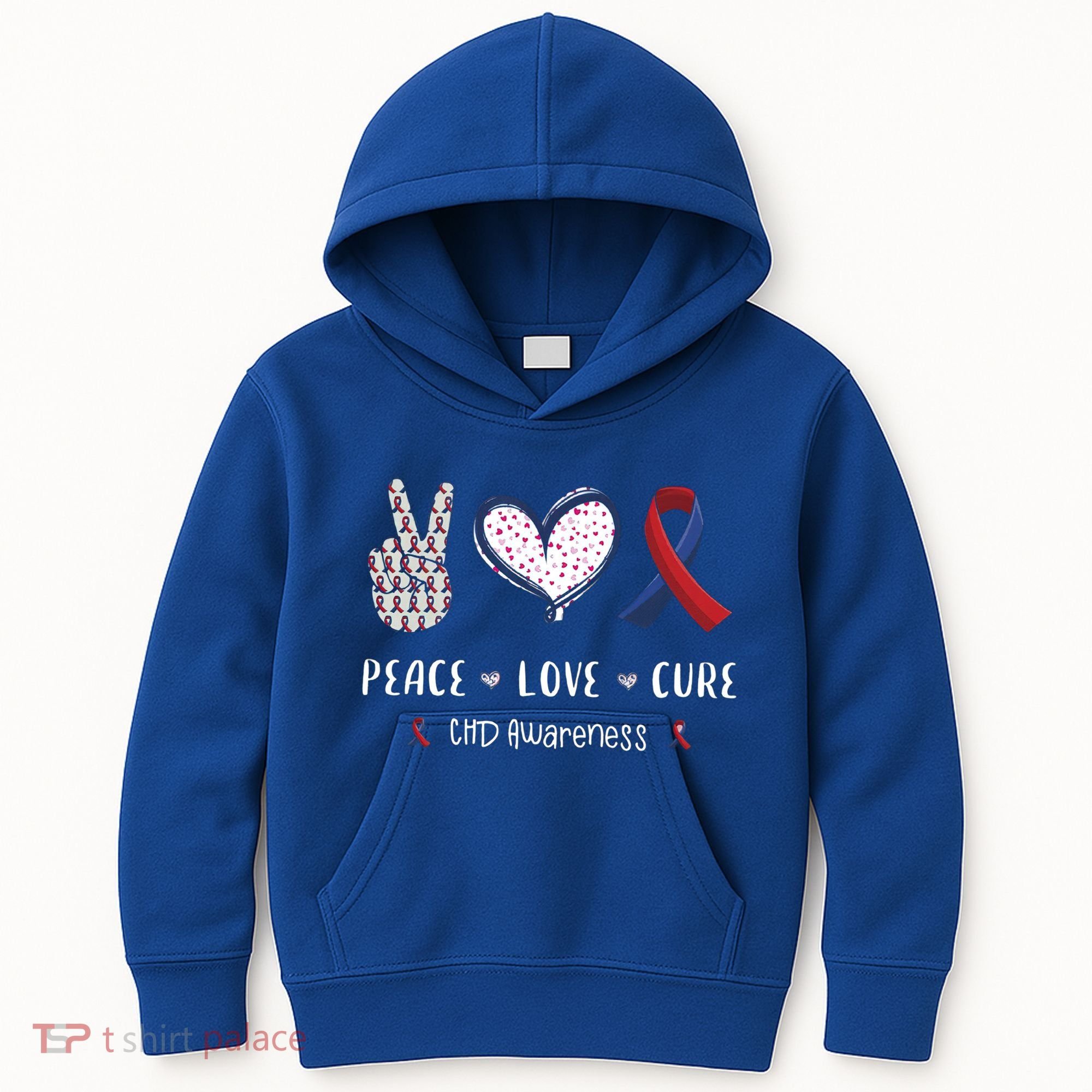 Coronary Heart Disease Ribbon Chd Awareness Month Gift Kids Hoodie