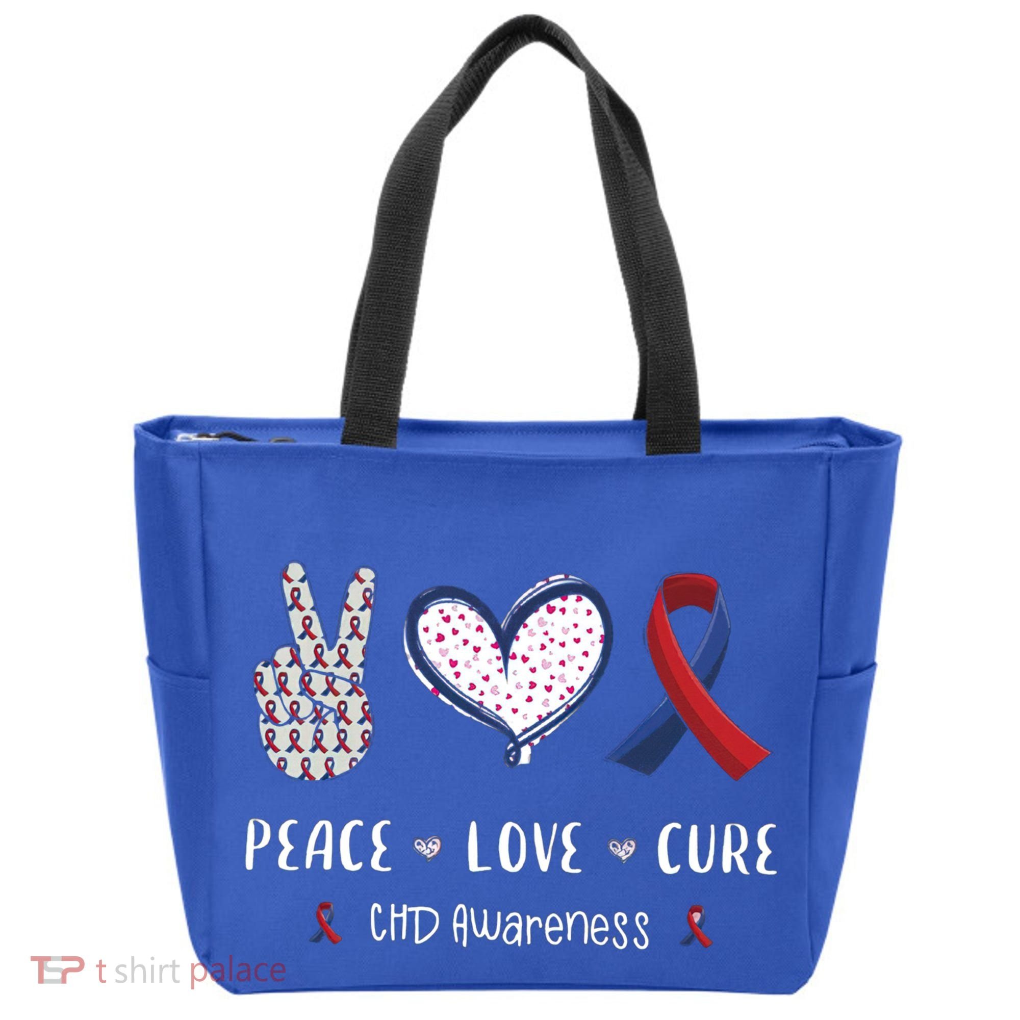 Coronary Heart Disease Ribbon Chd Awareness Month Gift Tote Bag