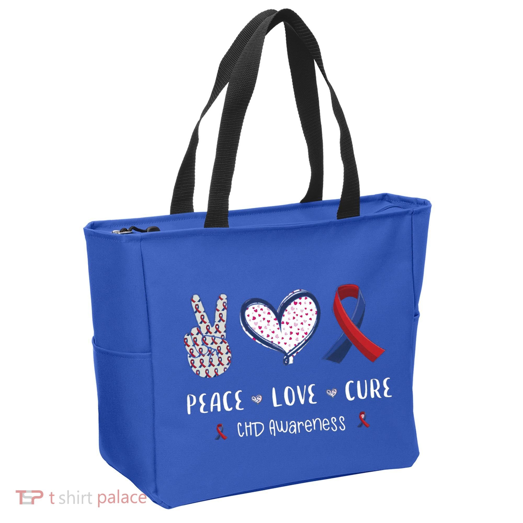 Coronary Heart Disease Ribbon Chd Awareness Month Gift Tote Bag