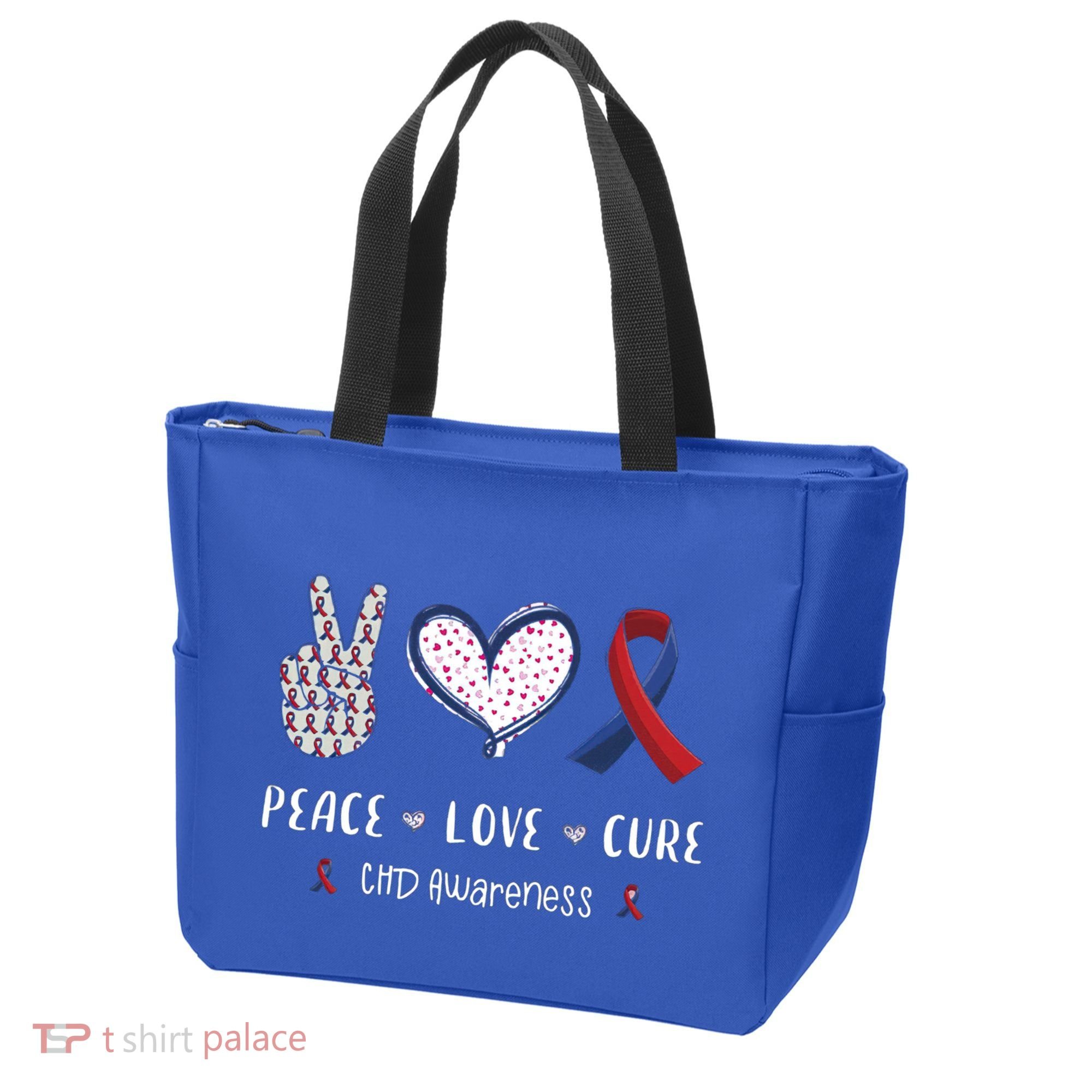 Coronary Heart Disease Ribbon Chd Awareness Month Gift Tote Bag