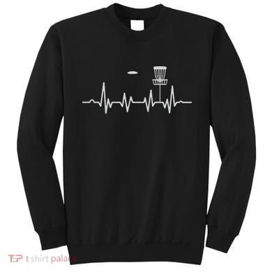 Cool Heartbeat Disc Golf Lovers With Flying Disc Golf Sweatshirt