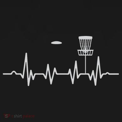 Cool Heartbeat Disc Golf Lovers With Flying Disc Golf Tall T-Shirt