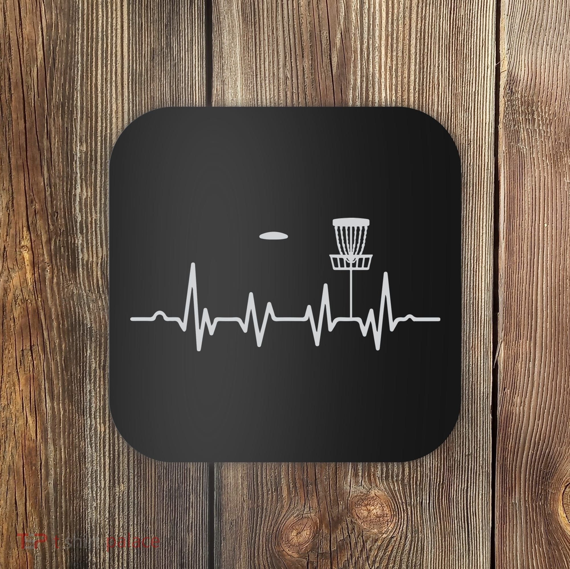 Cool Heartbeat Disc Golf Lovers With Flying Disc Golf Coaster