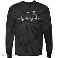 Cool Heartbeat Disc Golf Lovers With Flying Disc Golf Tie-Dye Long Sleeve Shirt thumb 0