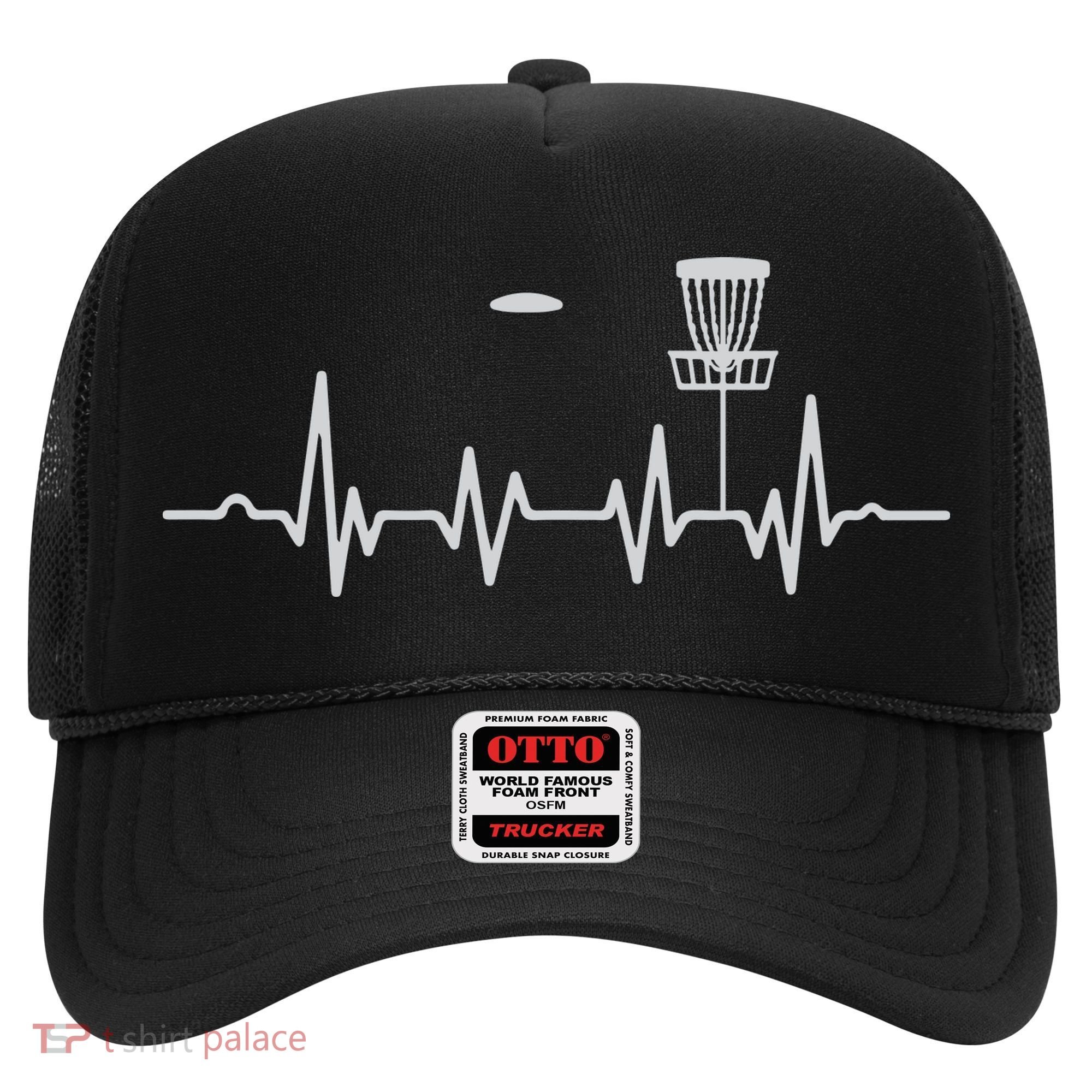 Cool Heartbeat Disc Golf Lovers With Flying Disc Golf Hat