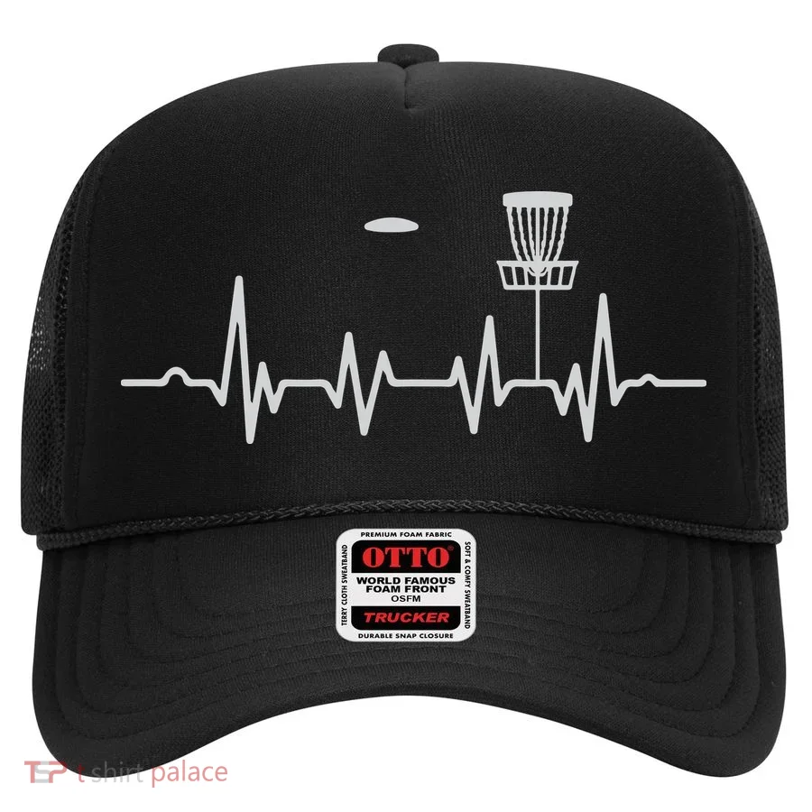 Cool Heartbeat Disc Golf Lovers With Flying Disc Golf Hat