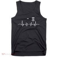 Cool Heartbeat Disc Golf Lovers With Flying Disc Golf Tank Top thumb 0
