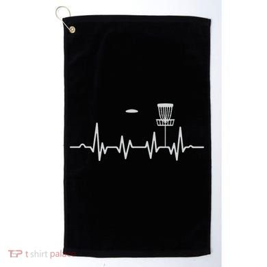 Cool Heartbeat Disc Golf Lovers With Flying Disc Golf Golf Towel