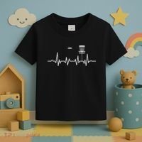 Cool Heartbeat Disc Golf Lovers With Flying Disc Golf Toddler T-Shirt thumb 3